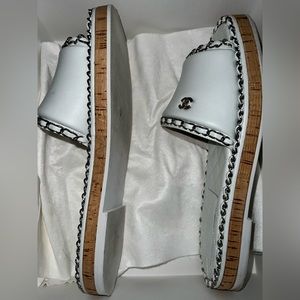 COPY - WHITE CHANEL MULES/SANDALS